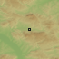 Shaded relief of the 52 km around Sokobanja, drawn from the GMTED2010 grid