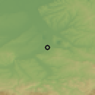 Shaded relief of the 52 km around Šopić, drawn from the GMTED2010 grid