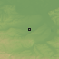 Shaded relief of the 52 km around Sovljak, drawn from the GMTED2010 grid