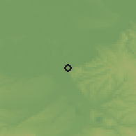 Shaded relief of the 52 km around Belo Polje, drawn from the GMTED2010 grid