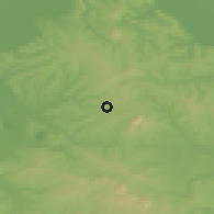 Shaded relief of the 52 km around Stojnik, drawn from the GMTED2010 grid