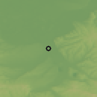 Shaded relief of the 52 km around Stubline, drawn from the GMTED2010 grid