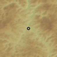 Shaded relief of the 52 km around Supnje, drawn from the GMTED2010 grid