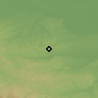 Shaded relief of the 52 km around Svileuva, drawn from the GMTED2010 grid