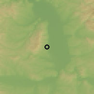 Shaded relief of the 52 km around Svojnovo, drawn from the GMTED2010 grid