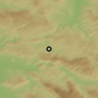Shaded relief of the 52 km around Svrljig, drawn from the GMTED2010 grid