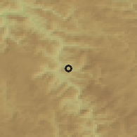 Shaded relief of the 52 km around Taševo, drawn from the GMTED2010 grid