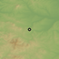 Shaded relief of the 52 km around Topola (village), drawn from the GMTED2010 grid