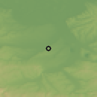 Shaded relief of the 52 km around Trnjaci, drawn from the GMTED2010 grid