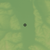 Shaded relief of the 52 km around Trnovče, drawn from the GMTED2010 grid