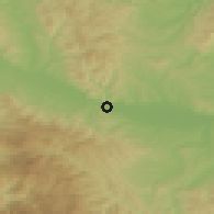 Shaded relief of the 52 km around Trstenik, drawn from the GMTED2010 grid