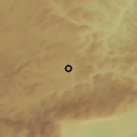 Shaded relief of the 52 km around Tutin, drawn from the GMTED2010 grid