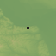 Shaded relief of the 52 km around Udovice, drawn from the GMTED2010 grid
