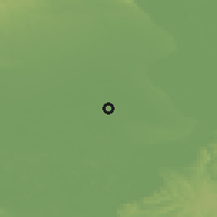 Shaded relief of the 52 km around Ugrinovci, drawn from the GMTED2010 grid