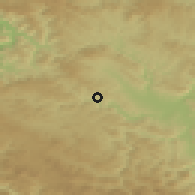 Shaded relief of the 52 km around Užice, drawn from the GMTED2010 grid