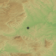 Shaded relief of the 52 km around Valakonje, drawn from the GMTED2010 grid