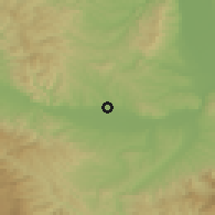 Shaded relief of the 52 km around Velika Drenova, drawn from the GMTED2010 grid