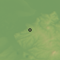 Shaded relief of the 52 km around Velika Moštanica, drawn from the GMTED2010 grid