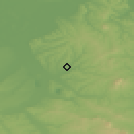 Shaded relief of the 52 km around Veliki Borak, drawn from the GMTED2010 grid