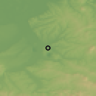 Shaded relief of the 52 km around Veliki Crljeni, drawn from the GMTED2010 grid