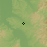 Shaded relief of the 52 km around Veliki Popović, drawn from the GMTED2010 grid