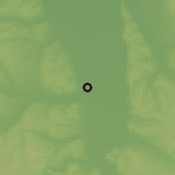 Shaded relief of the 52 km around Veliko Orašje, drawn from the GMTED2010 grid