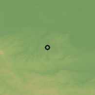 Shaded relief of the 52 km around Vladimirci, drawn from the GMTED2010 grid