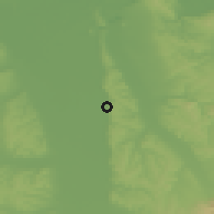 Shaded relief of the 52 km around Vlaški Do, drawn from the GMTED2010 grid