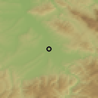 Shaded relief of the 52 km around Bobište, drawn from the GMTED2010 grid