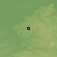 Shaded relief of the 52 km around Vranić, drawn from the GMTED2010 grid