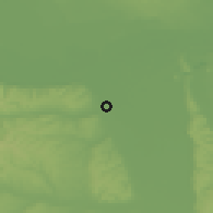 Shaded relief of the 52 km around Vranovo, drawn from the GMTED2010 grid