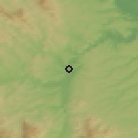 Shaded relief of the 52 km around Vražogrnac, drawn from the GMTED2010 grid