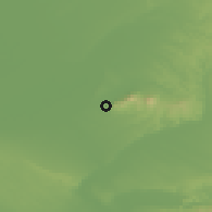 Shaded relief of the 51 km around Vršac, drawn from the GMTED2010 grid