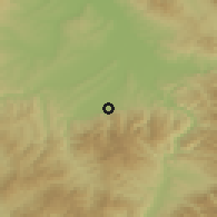 Shaded relief of the 52 km around Vučje, drawn from the GMTED2010 grid