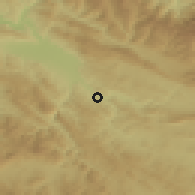 Shaded relief of the 52 km around Željuša, drawn from the GMTED2010 grid