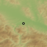 Shaded relief of the 52 km around Žiča, drawn from the GMTED2010 grid