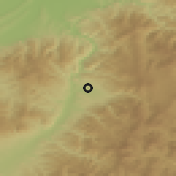 Shaded relief of the 52 km around Žitorađe, drawn from the GMTED2010 grid