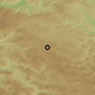 Shaded relief of the 52 km around Zlatibor, drawn from the GMTED2010 grid