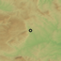 Shaded relief of the 52 km around Zlot, drawn from the GMTED2010 grid
