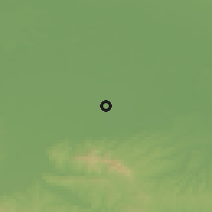 Shaded relief of the 52 km around Zminjak, drawn from the GMTED2010 grid