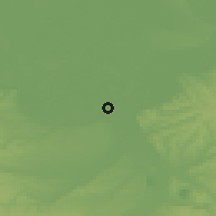 Shaded relief of the 52 km around Zvečka, drawn from the GMTED2010 grid