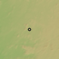 Shaded relief of the 60 km around Buedu, drawn from the GMTED2010 grid