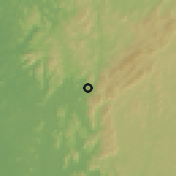 Shaded relief of the 60 km around Bumbuna, drawn from the GMTED2010 grid
