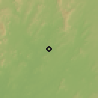 Shaded relief of the 60 km around Bunumbu, drawn from the GMTED2010 grid