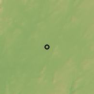 Shaded relief of the 60 km around Daru, drawn from the GMTED2010 grid