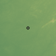 Shaded relief of the 60 km around Gbeworbu, drawn from the GMTED2010 grid