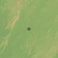 Shaded relief of the 60 km around Giehun, drawn from the GMTED2010 grid
