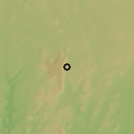 Shaded relief of the 60 km around Jaiama-Nimokoro, drawn from the GMTED2010 grid