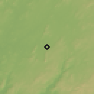 Shaded relief of the 60 km around Jojoima, drawn from the GMTED2010 grid