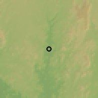 Shaded relief of the 60 km around Barma, drawn from the GMTED2010 grid